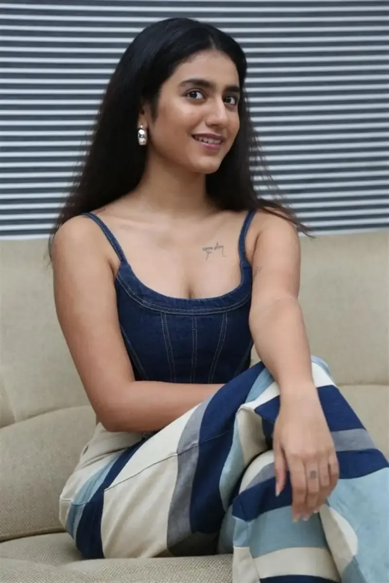 TELUGU ACTRESS PRIYA PRAKASH VARRIER IMAGES AT BRO MOVIE INTERVIEW 6